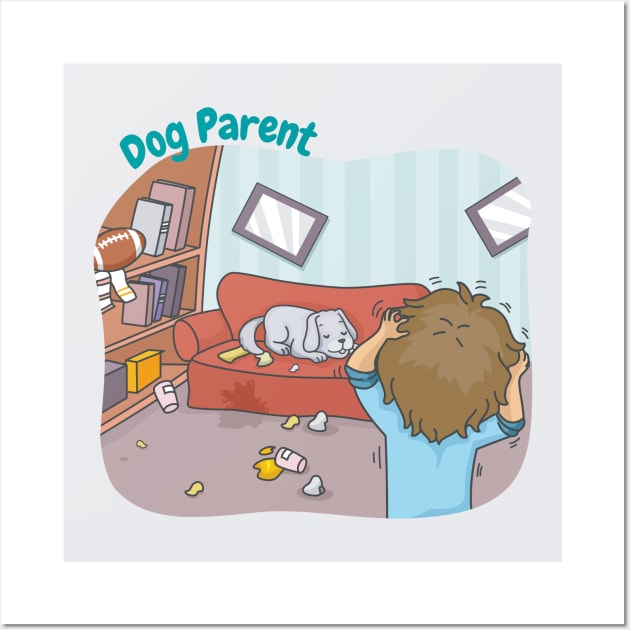 Dog Parent - Funny Dog lover Wall Art by Moshi Moshi Designs